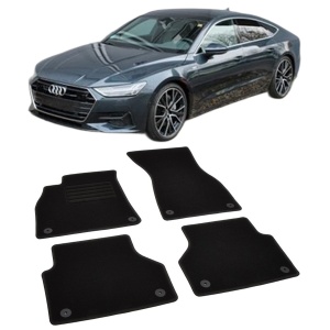 Set covorase mocheta Audi A7 C8 2018-prezent, din mocheta, compatibile cu autoturismul Audi A7 C8 - Img 2