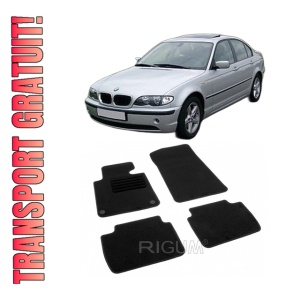 Set covorase mocheta BMW Seria 3 E46 1998-2005, din mocheta, compatibile cu autoturismul BMW Seria 3 E46