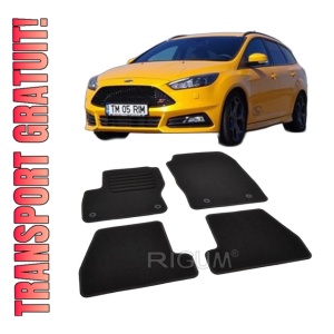 Set covorase mocheta Ford Focus 3 (cu facelift), 2015-2018, din mocheta, compatibile cu autoturismul Ford Focus 3 (cu facelift)