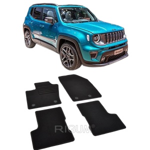 Set covorase mocheta Jeep Renegade (BU) 2014-prezent, din mocheta, compatibile cu autoturismul Jeep Renegade (BU) - Img 2