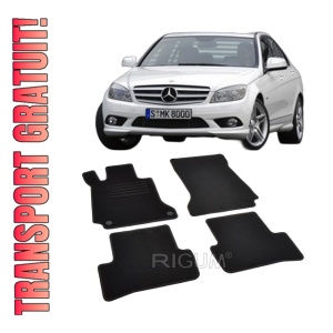 Set covorase mocheta Mercedes Clasa C W204, 2007-2014, din mocheta, compatibile cu autoturismul Mercedes Clasa C W204