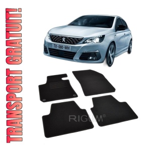 Set covorase mocheta Peugeot 308 (2) T9 - hatchback, 2013-2021, din mocheta, compatibile cu autoturismul Peugeot 308 (2) T9 hatchback