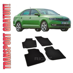 Set covorase mocheta Skoda Rapid (NH), 2012-2019, din mocheta, compatibile cu autoturismul Skoda Rapid (NH)