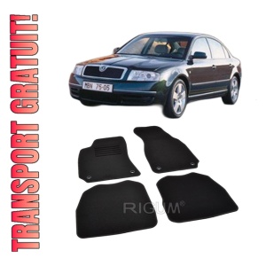 Set covorase mocheta Skoda Superb (1) B5 (3U), 2001-2008, din mocheta, compatibile cu autoturismul Skoda Superb (1) B5 (3U)