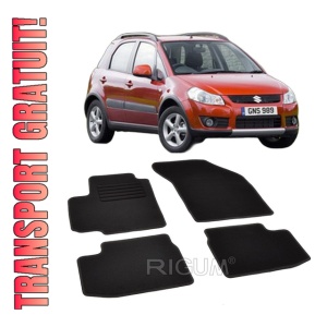 Set covorase mocheta Suzuki SX-4 (1), 2006-2013, din mocheta, compatibile cu autoturismul Suzuki SX