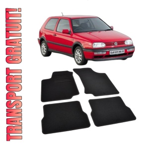 Set covorase mocheta VW Golf 3 1991-1997, din mocheta, compatibile cu autoturismul VW Golf 3 1991