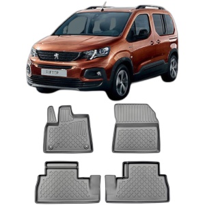 Set covorase PEUGEOT RIFTER E-, din 09.2021 - Prezent, covorase tavita, caroserie VAN 5-7 LOCURI, fara rand 3, compatibile cu autoturismul PEUGEOT RIFTER E-, ARISTAR - Img 2