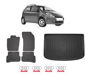 Set Covorase Presuri Auto Si Tavita Portbagaj AUDI A1 din 2010-2014 AUDI - Img 2