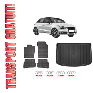 Set Covorase Presuri Auto Si Tavita Portbagaj AUDI A1 Sportback (8XA, 8XF) din 2011-2018 AUDI