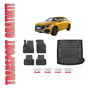 Set Covorase Presuri Auto Si Tavita Portbagaj AUDI Q8 (4MN, 4MT) din 2018-2024 AUDI