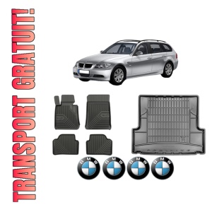 Set Covorase Presuri Auto Si Tavita Portbagaj BMW Seria 3 Touring (E91) din 2004-2012 BMW