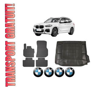 Set Covorase Presuri Auto Si Tavita Portbagaj BMW Seria X3 (G01, F97, G08) din 2017-2020 BMW