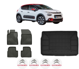 Set Covorase Presuri Auto Si Tavita Portbagaj CITROEN C3 III (SX) din 2016-2018 CITROEN - Img 2
