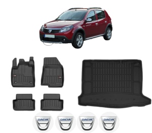 Set Covorase Presuri Auto Si Tavita Portbagaj DACIA SANDERO din 2008-2020 DACIA - Img 2