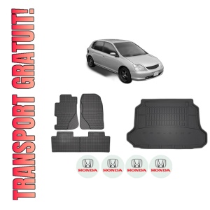 Set Covorase Presuri Auto Si Tavita Portbagaj HONDA CIVIC VII Hatchback (EU, EP, EV) din 2000-2005 HONDA