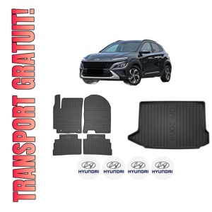 Set Covorase Presuri Auto Si Tavita Portbagaj HYUNDAI KONA SUV Van (OS, OSE, OSI) din 2017-2019 HYUNDAI