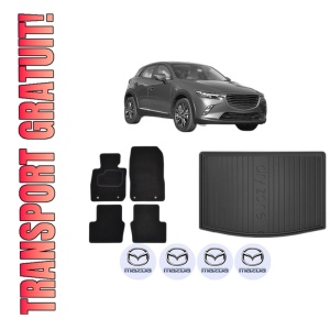 Set Covorase Presuri Auto Si Tavita Portbagaj MAZDA CX-3 (DK) din 2015-2018 MAZDA
