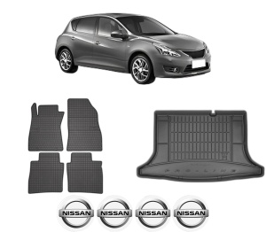Set Covorase Presuri Auto Si Tavita Portbagaj NISSAN PULSAR Hatchback (C13) din 2014-2015 NISSAN - Img 2