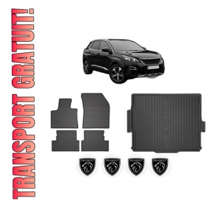 Set Covorase Presuri Auto Si Tavita Portbagaj PEUGEOT 3008 II SUV (MC_, MR_, MJ_, M4_) din 2016-2023 PEUGEOT