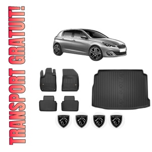 Set Covorase Presuri Auto Si Tavita Portbagaj PEUGEOT 308 II (LB_, LP_, LW_, LH_, L3_) din 2013-2021 PEUGEOT