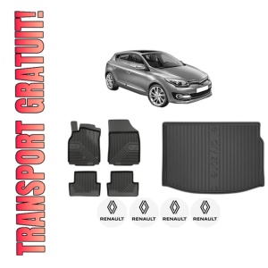 Set Covorase Presuri Auto Si Tavita Portbagaj RENAULT MEGANE III Hatchback (BZ0/1_, B3_) din 2008-2017 RENAULT