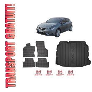 Set Covorase Presuri Auto Si Tavita Portbagaj SEAT LEON Hatchback Van (5F1) din 2017-2018 SEAT