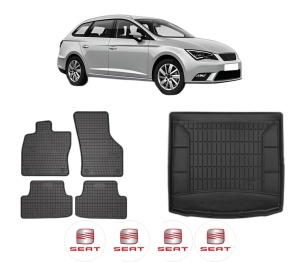 Set Covorase Presuri Auto Si Tavita Portbagaj SEAT LEON ST (5F8) din 2012-2020 SEAT - Img 2