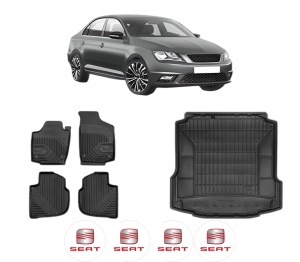 Set Covorase Presuri Auto Si Tavita Portbagaj SEAT TOLEDO IV (KG3) din 2012-2019 SEAT - Img 2