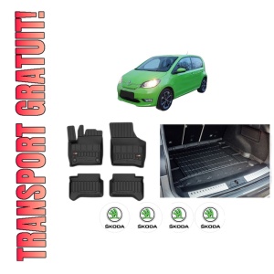 Set Covorase Presuri Auto Si Tavita Portbagaj SKODA E-CITIGO (NE1) din 2019-2021 SKODA