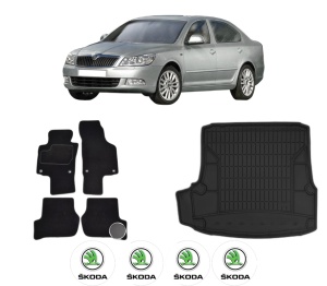 Set Covorase Presuri Auto Si Tavita Portbagaj SKODA Octavia II (1Z3) din 2004-2013 SKODA - Img 2