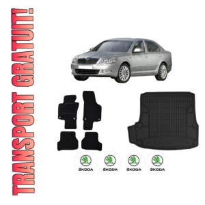 Set Covorase Presuri Auto Si Tavita Portbagaj SKODA Octavia II (1Z3) din 2004-2013 SKODA