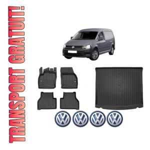 Set Covorase Presuri Auto Si Tavita Portbagaj Volkswagen CADDY IV MPV (SAB, SAJ) din 2015-2020 Volkswagen