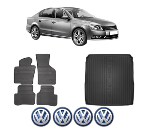 Set Covorase Presuri Auto Si Tavita Portbagaj Volkswagen PASSAT B7 (362) din 2010-2014 Volkswagen - Img 2