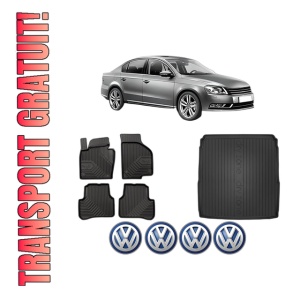 Set Covorase Presuri Auto Si Tavita Portbagaj Volkswagen PASSAT B7 (362) din 2010-2014 Volkswagen