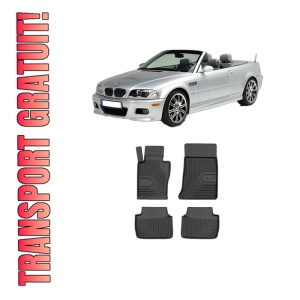 Set covorase presuri BMW Seria 3 Convertible (E46) din 2000-2007, auto, din cauciuc thermoplastic, BMW Seria
