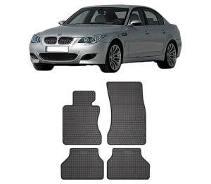 Set covorase presuri BMW Seria 5 (E60) din 2001-2010, auto, din cauciuc thermoplastic, BMW Seria - Img 2