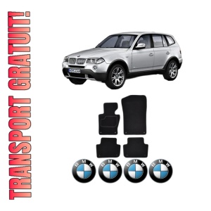 Set Covorase Presuri BMW Seria X3 (E83) din 2003-2011, Auto, Material Textil Mocheta, BMW