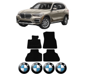 Set Covorase Presuri BMW Seria X5 (G05, F95) din 2018-2023, Auto, Material Textil Mocheta, BMW - Img 2