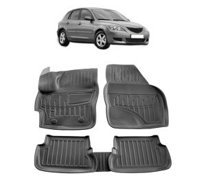 Set covorase presuri MAZDA 3 BK din 2003-2009, auto, din cauciuc thermoplastic - Img 2