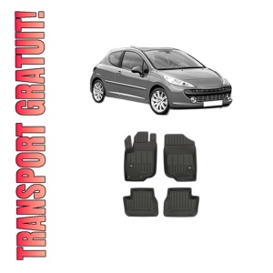 Set covorase presuri PEUGEOT 207 (WA_, WC_) din 2006-2015, auto, din cauciuc thermoplastic, PEUGEOT