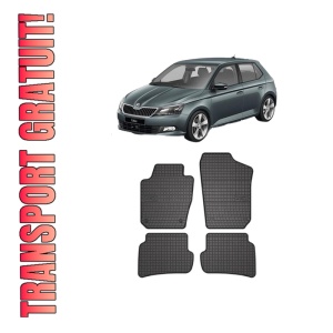 Set covorase presuri SKODA FABIA III din 2008-2012, auto, din cauciuc thermoplastic, SKODA