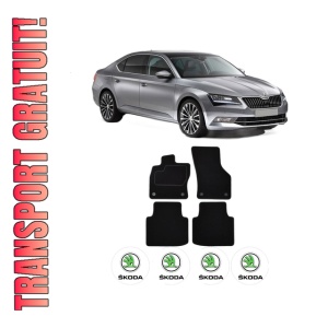 Set Covorase Presuri SKODA SUPERB III (3V3) din 2015-2024, Auto, Material Textil Mocheta, SKODA