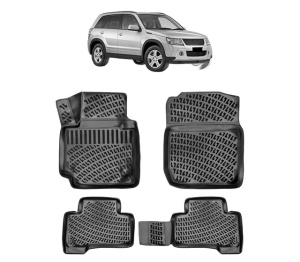 Set covorase presuri SUZUKI GRAND VITARA III 5D din 2005-2015, auto, din cauciuc thermoplastic - Img 2