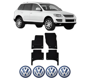 Set Covorase Presuri Volkswagen TOUAREG (7LA, 7L6, 7L7) din 2002-2010, Auto, Material Textil Mocheta, Volkswagen - Img 2
