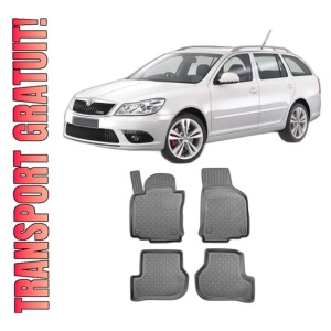 Set covorase SKODA Octavia II, din 2004 - 04.2013, covorase tavita, caroserie COMBI FACELIFT, compatibile cu autoturismul SKODA Octavia II, ARISTAR