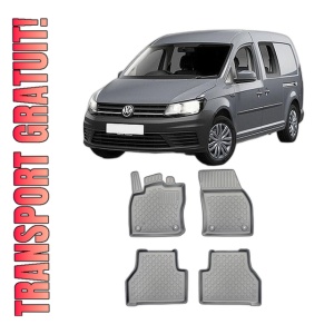 Set covorase VOLKSWAGEN CADDY, din 11.2020 - Prezent, covorase tavita, caroserie VAN 5-7 LOCURI, fara rand 3, compatibile cu autoturismul VOLKSWAGEN CADDY, ARISTAR