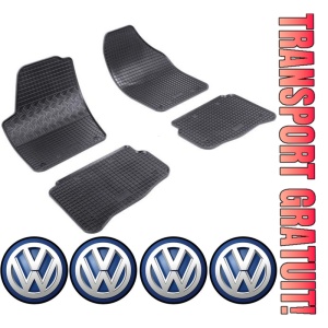 Set covorase Volkswagen Fox Hatchback 2004 - 12.2011 si 4 stickere rotunde Volkswagen