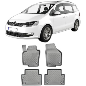 Set covorase VOLKSWAGEN SHARAN II, din 09.2010 - 03.2022, covorase tavita, caroserie VAN 5-7 LOCURI, fara rand 3, compatibile cu autoturismul VOLKSWAGEN SHARAN II, ARISTAR - Img 2