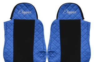 Set Huse Scaune Camion Tir DAF CF 85 din 2001-2020, Auto, Model ELEGANCE Q, Culoare Albastru, 4x Stickere auto cu DAF - Img 4