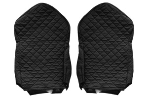 Set Huse Scaune Camion Tir Iveco S-WAY din 2019-2023, Auto, Model ELEGANCE Q, Culoare Negru, 4x Stickere auto cu Iveco - Img 3